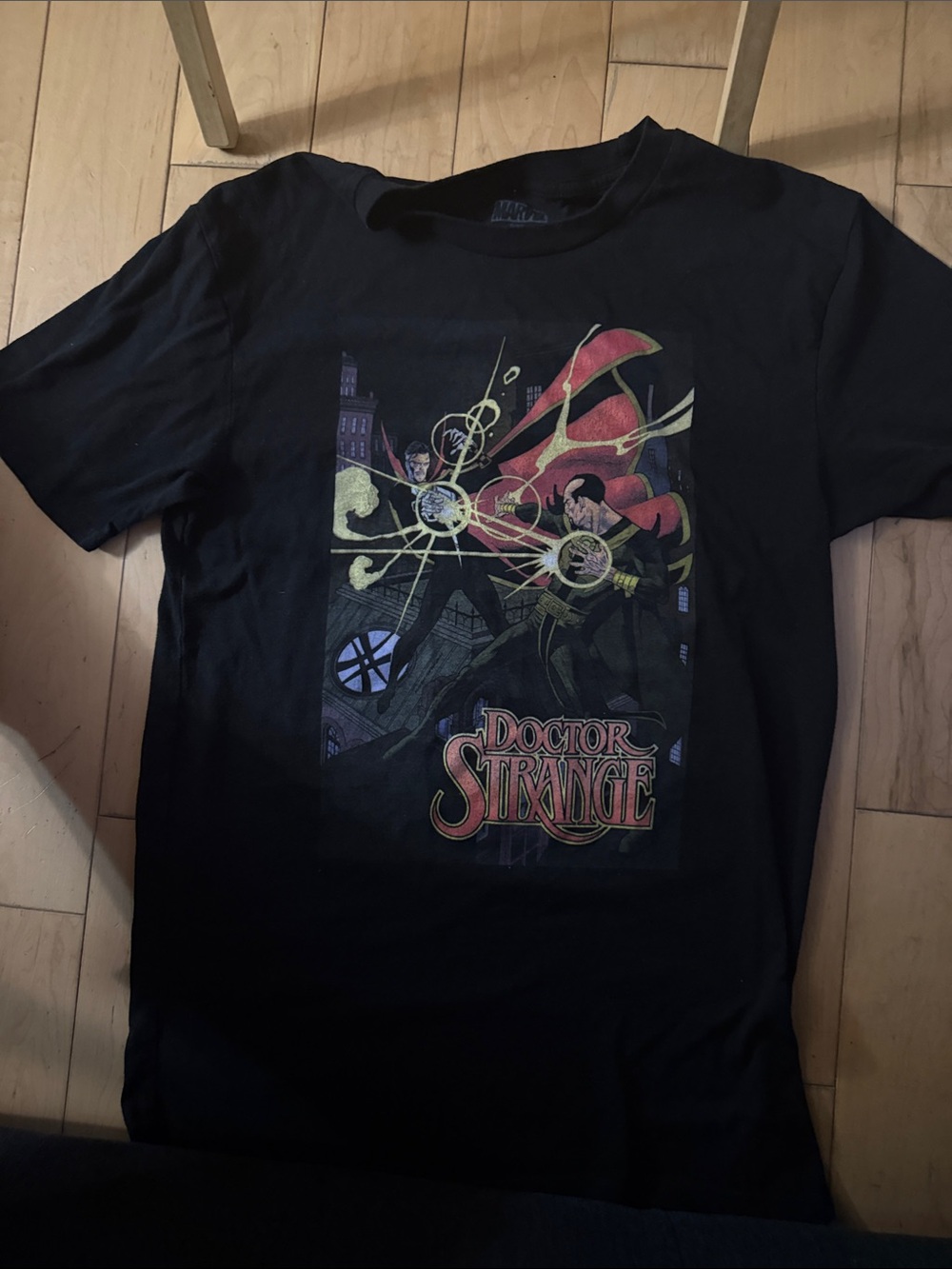 Marvel Doctor Strange Graphic Tee - Black with Red and Gold Art